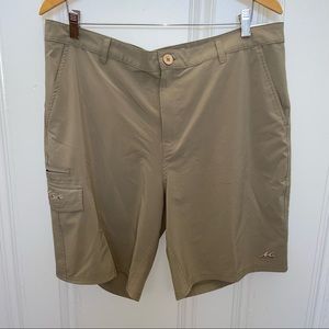 Mens Mojo Khaki Performance Fishing Shorts
